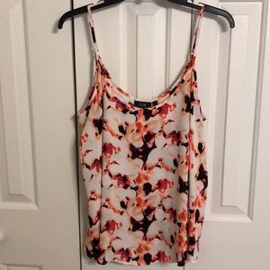 Apt 9 tank top pink and black flowers size XL
